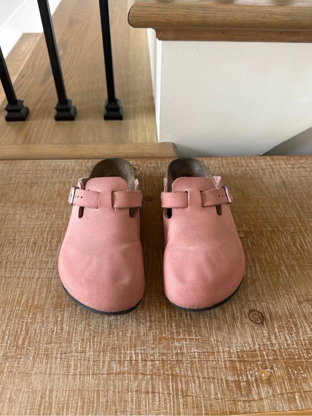 Birkenstock Kids Pink Boston Clog Slip-On with Adjustable Buckle